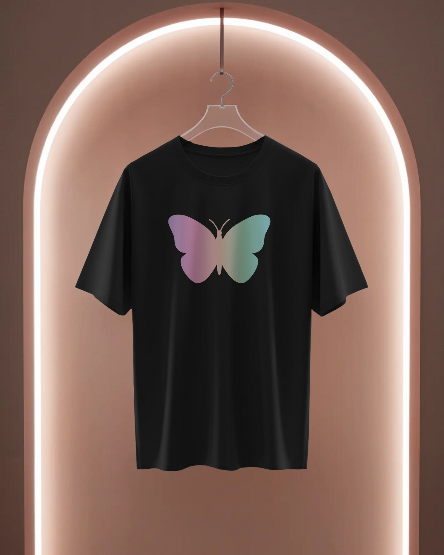 Women Basic T-Shirt - Butterfly