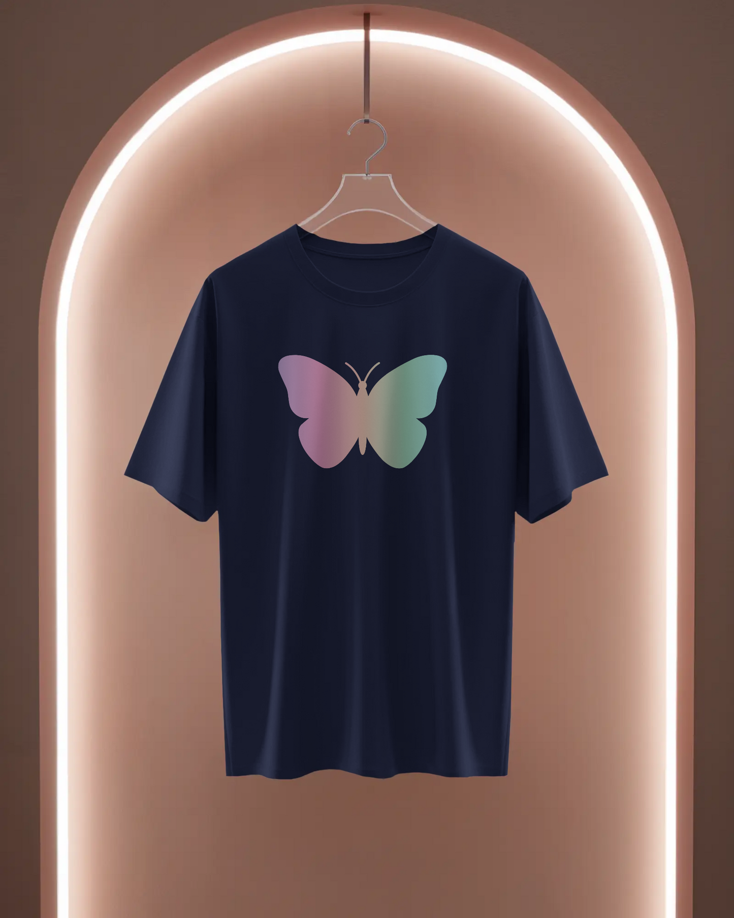 Women Basic T-Shirt - Butterfly