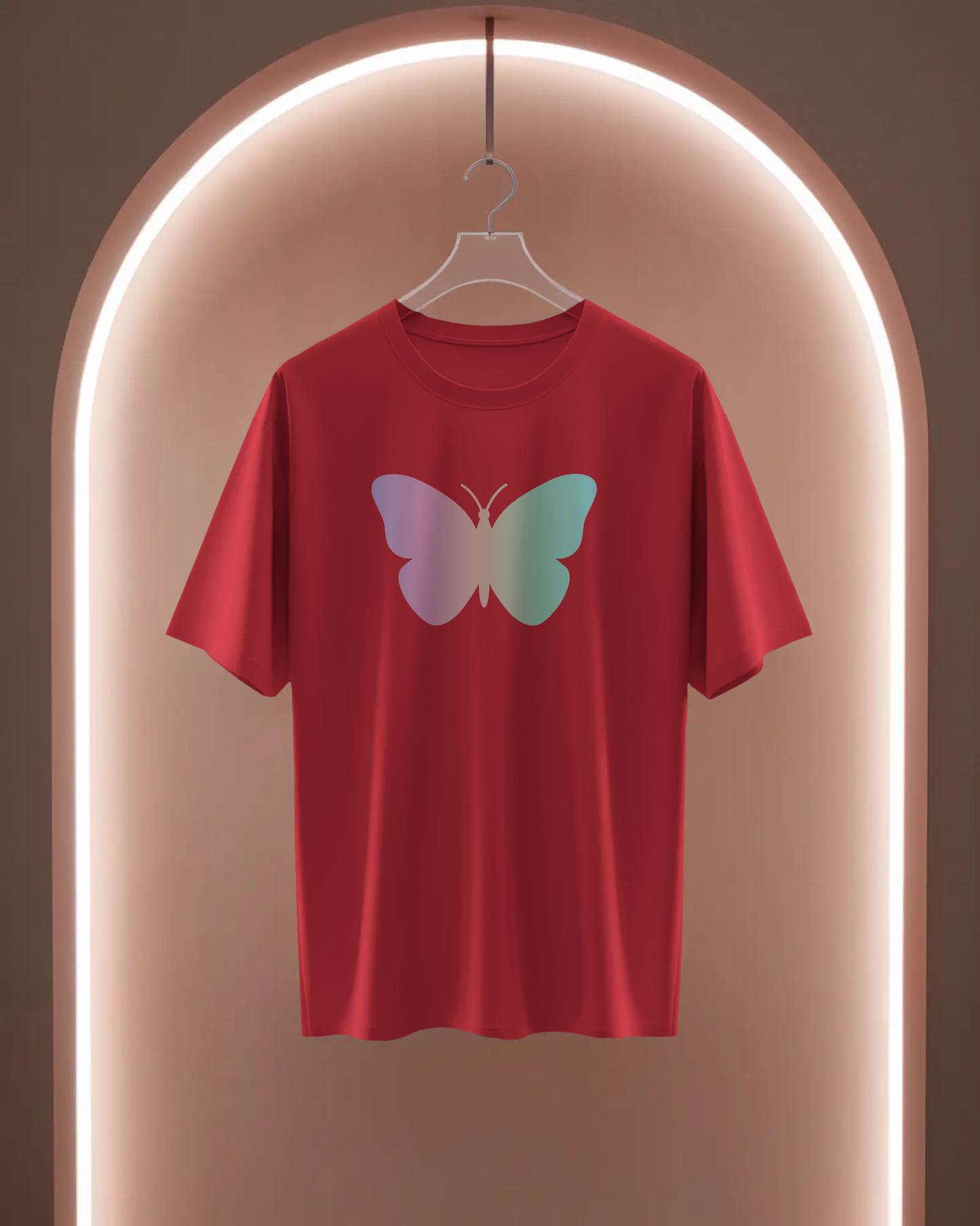 Women Basic T-Shirt - Butterfly