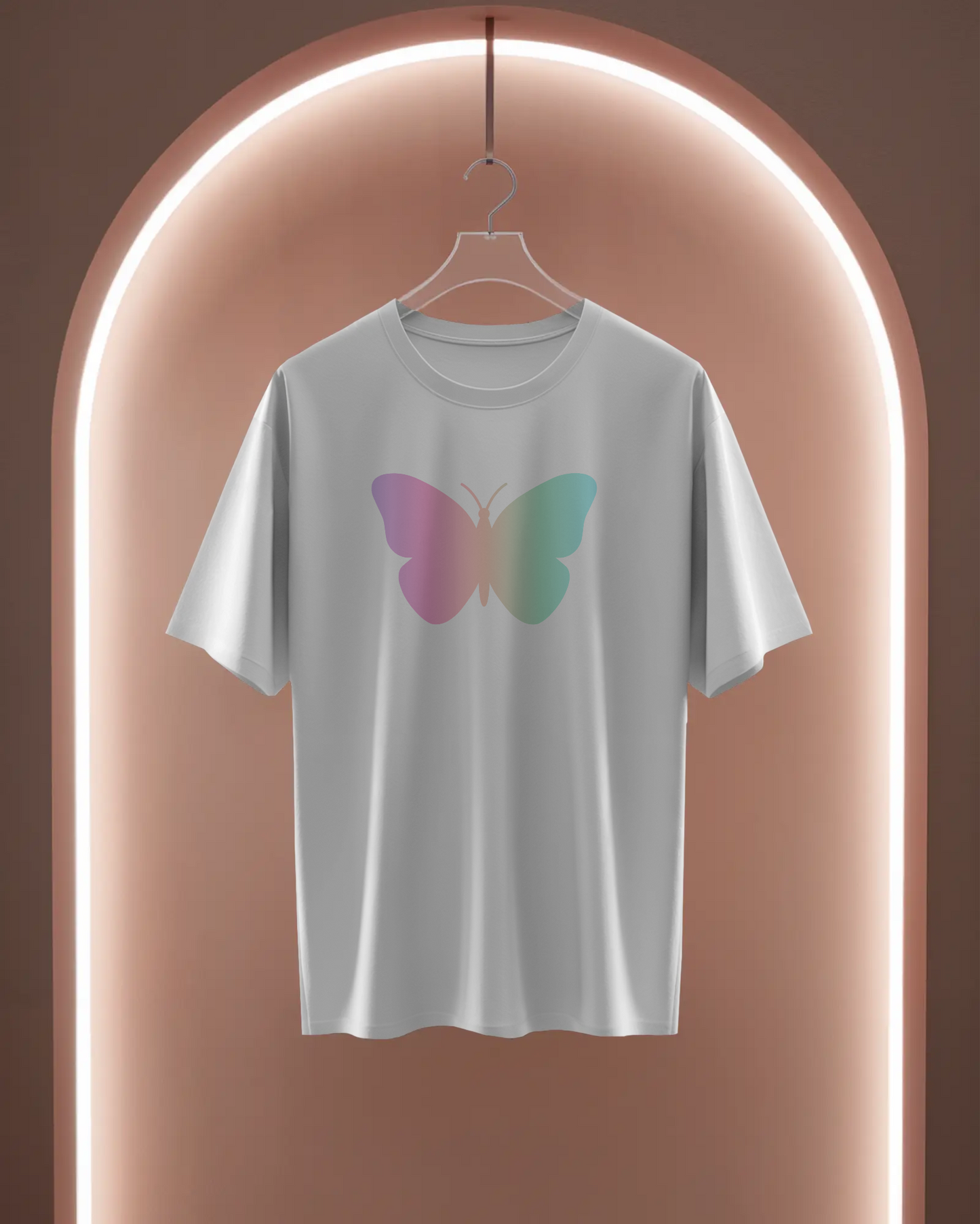 Women Basic T-Shirt - Butterfly