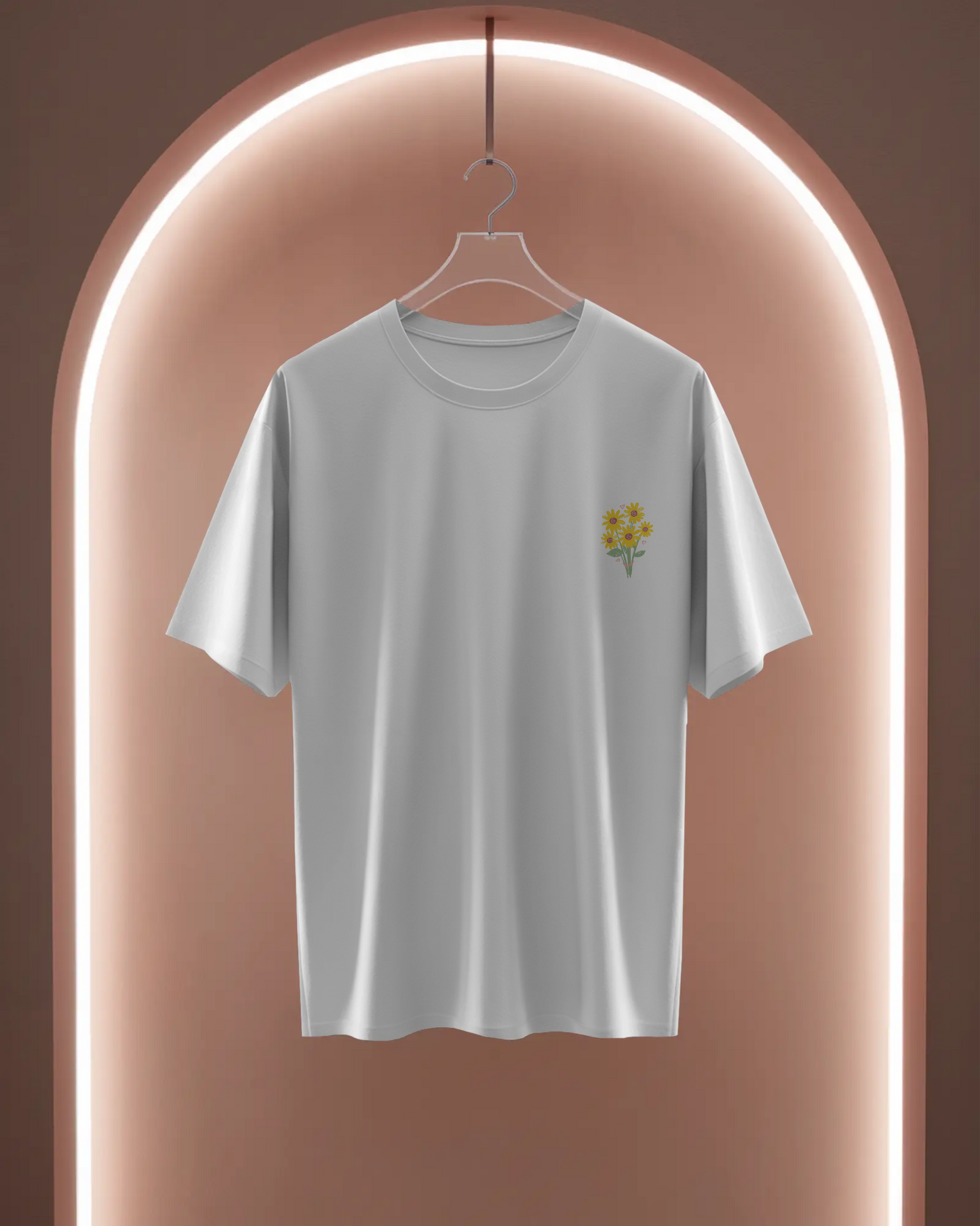 Women Basic T-Shirt - Flowers