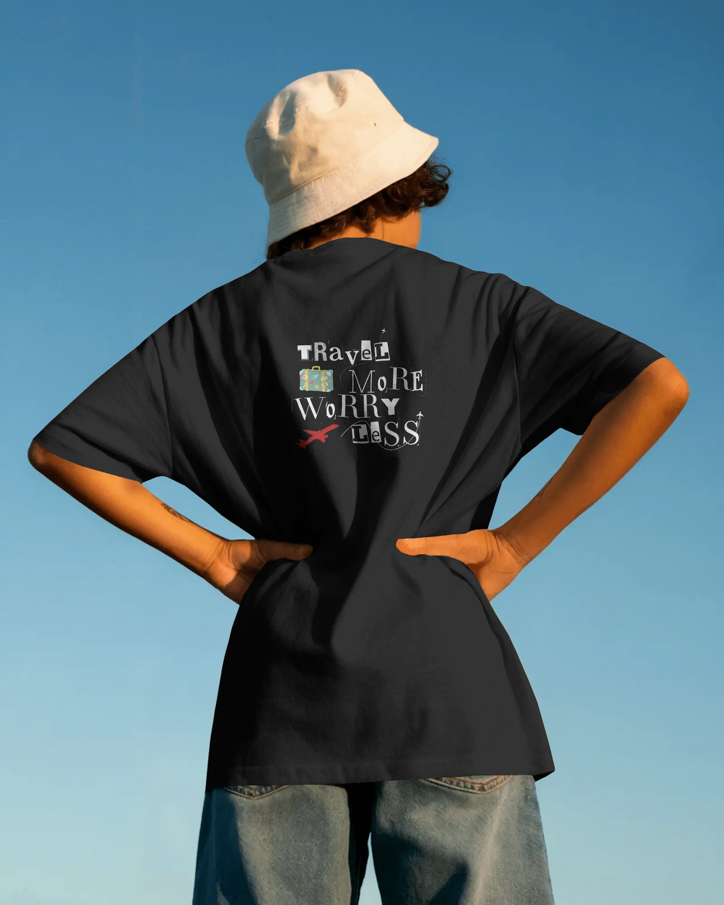 Unisex Oversized Classic T-Shirt - Travel More Worry Less