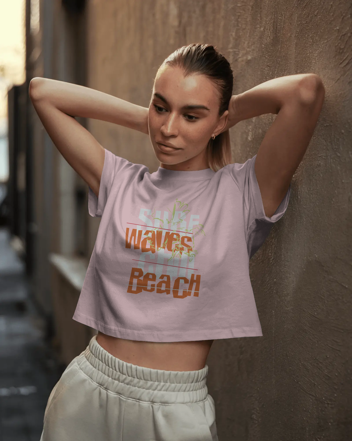 Crop Top - Surf Waves Chill Vibes