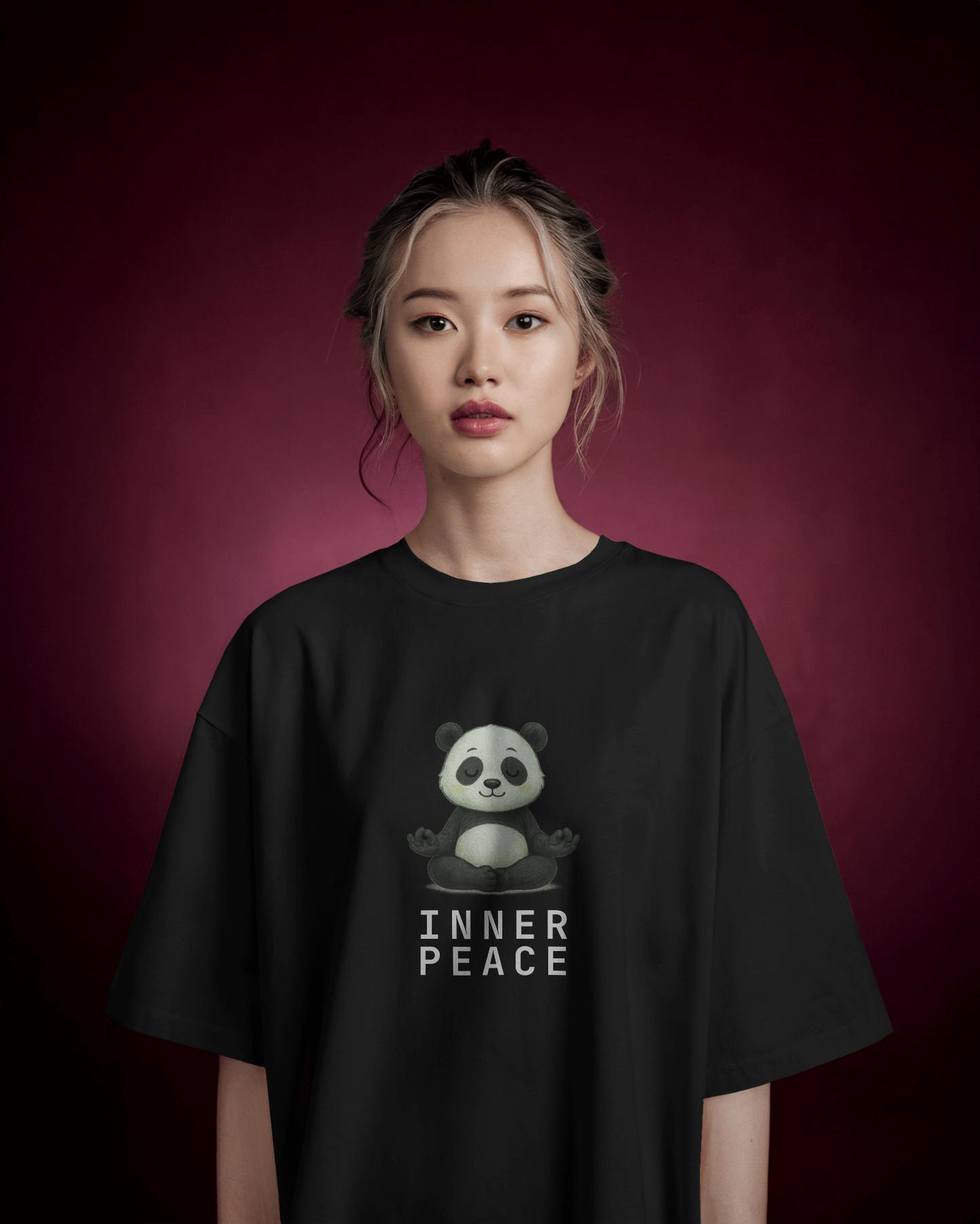 Unisex Oversized Classic T-Shirt - Inner Peace Panda