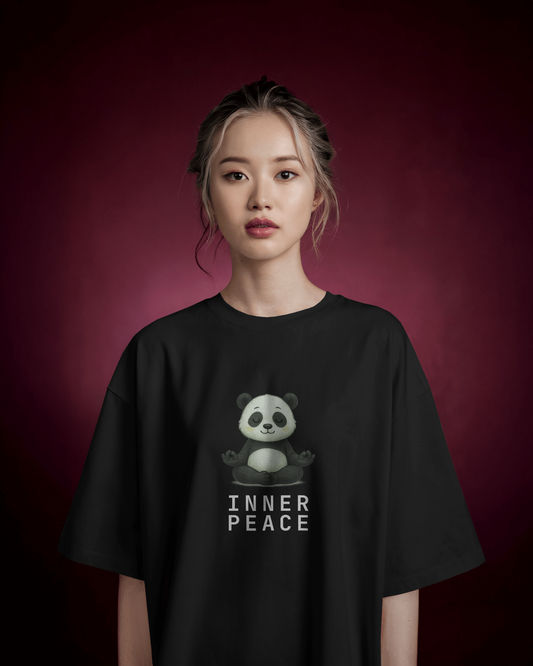 Unisex Oversized Classic T-Shirt - Inner Peace Panda