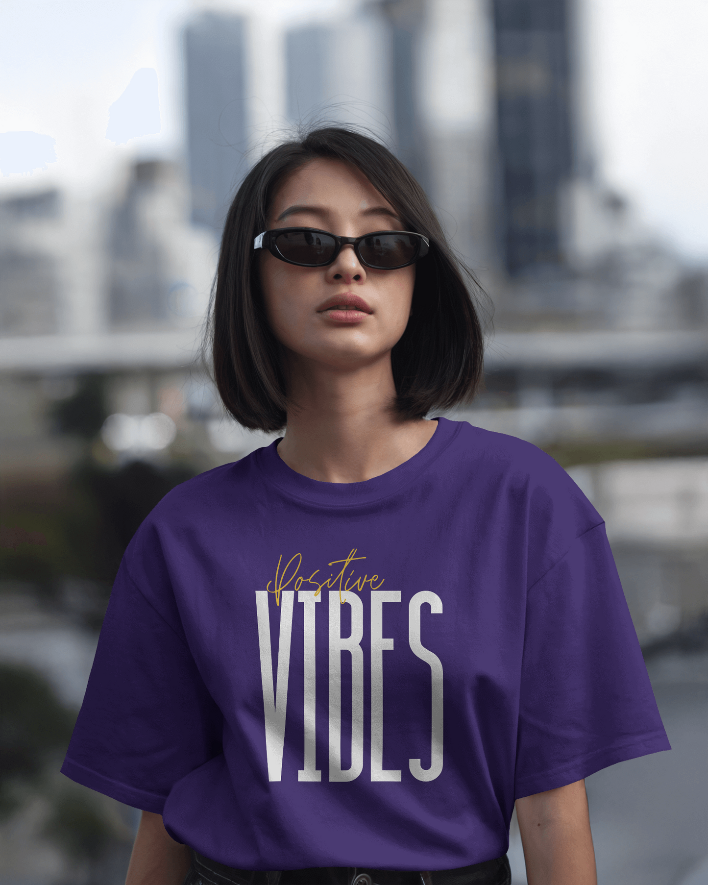 Unisex Oversized Classic T-Shirt - Positive Vibes
