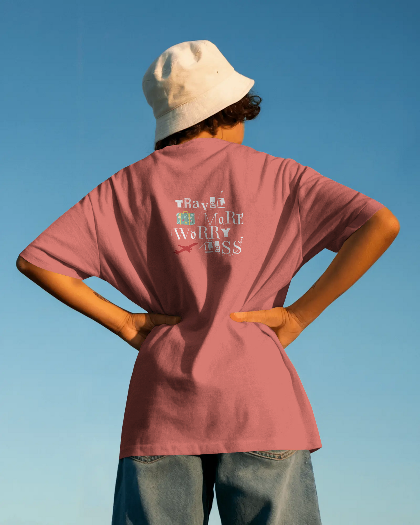 Unisex Oversized Classic T-Shirt - Travel More Worry Less