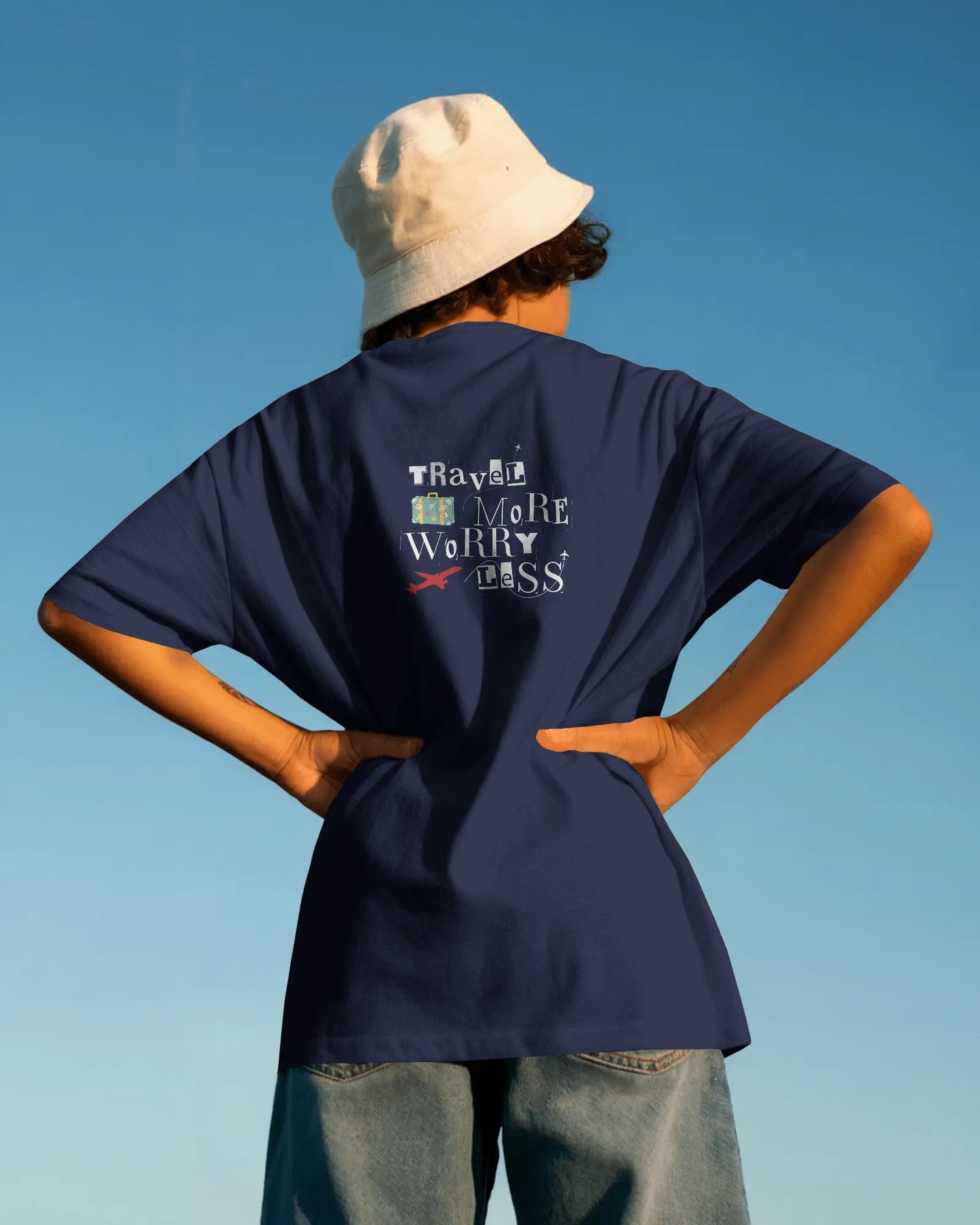 Unisex Oversized Classic T-Shirt - Travel More Worry Less