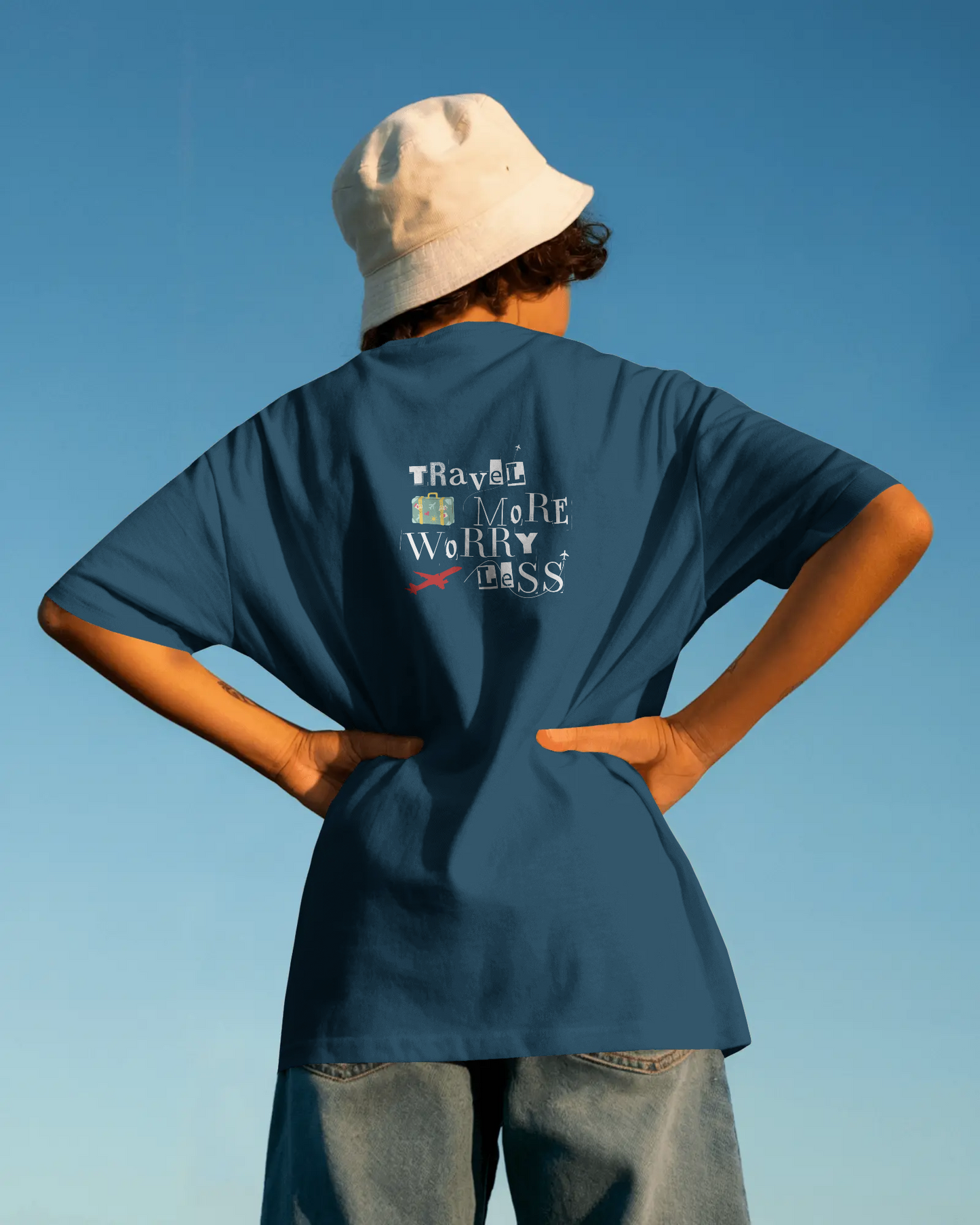 Unisex Oversized Classic T-Shirt - Travel More Worry Less