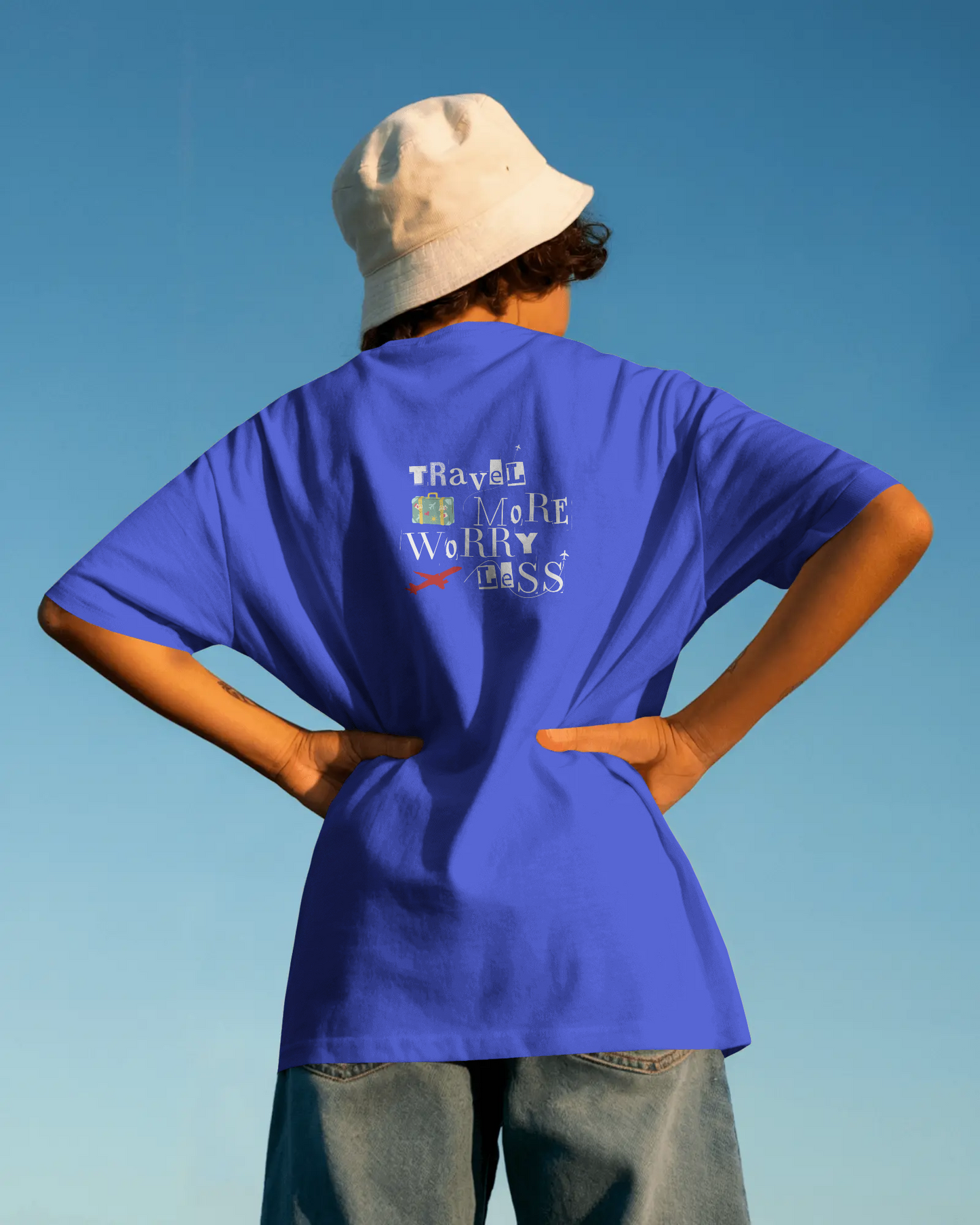 Unisex Oversized Classic T-Shirt - Travel More Worry Less