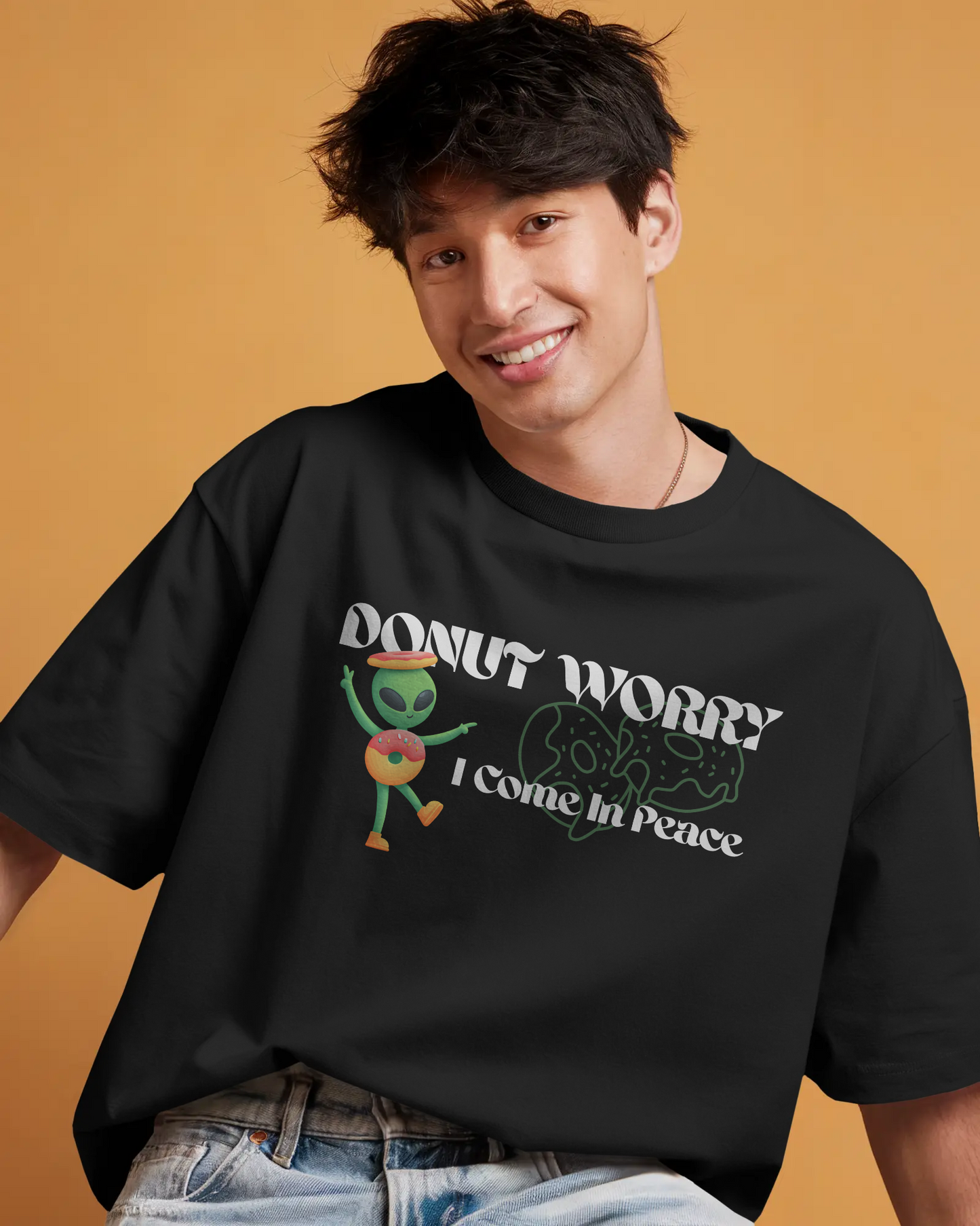 Unisex Oversized Standard T-Shirt - Donut Worry