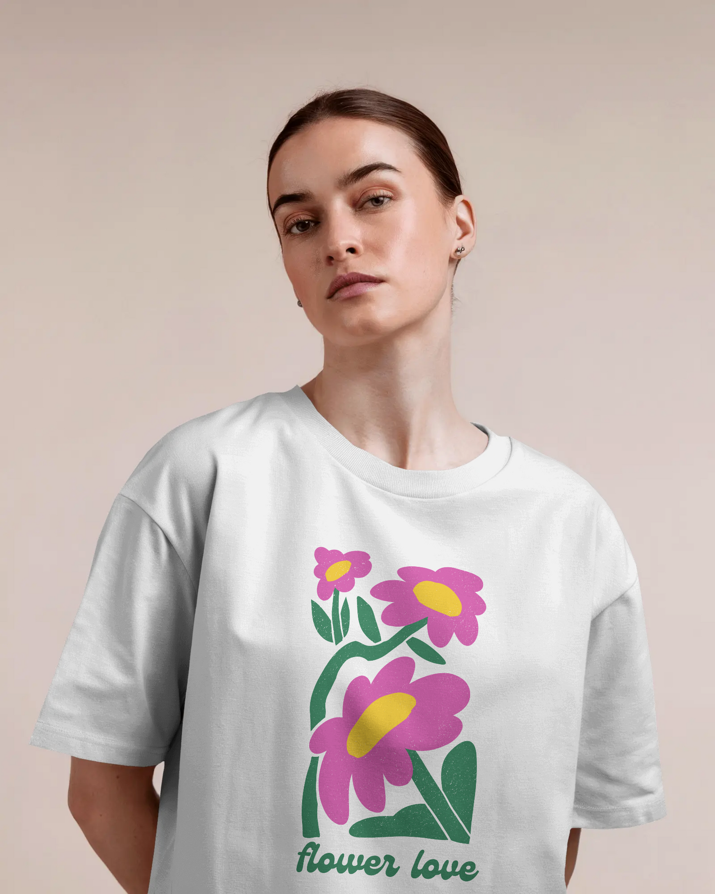 Unisex Oversized Standard T-Shirt - Flower Love