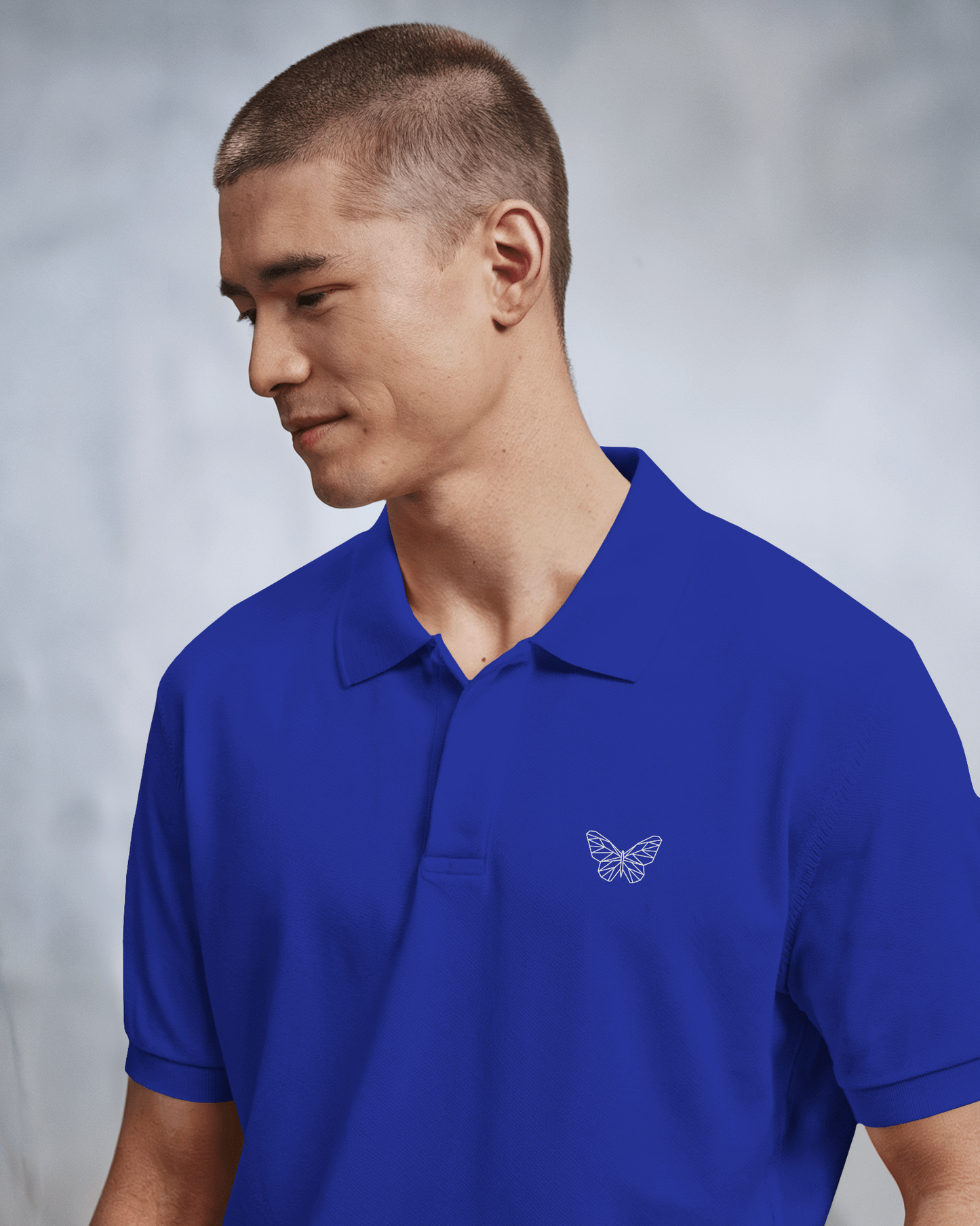 Men's Polo - White Butterfly