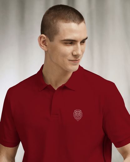 Men's Polo - White Lion