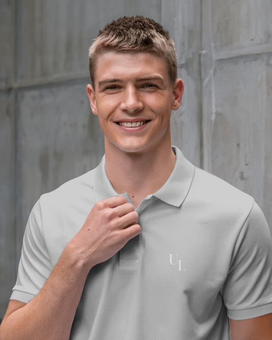Men Polo Grey Melange