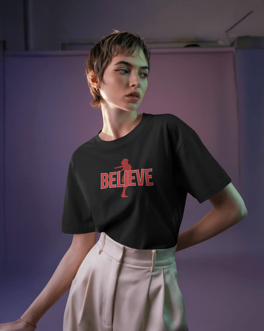 Women Basic T-Shirt - Believe
