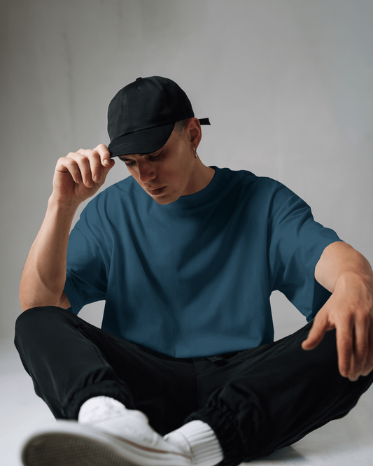 Unisex Oversized Classic T-Shirt - Petrol Blue