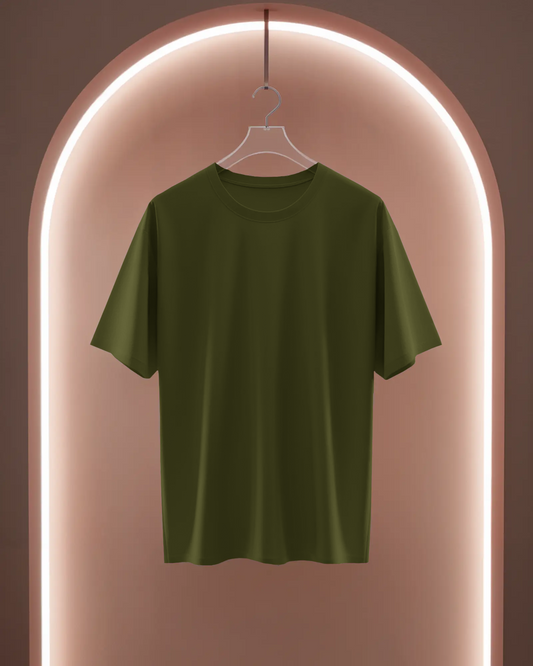 Women Classic Crew T-Shirt Olive Green