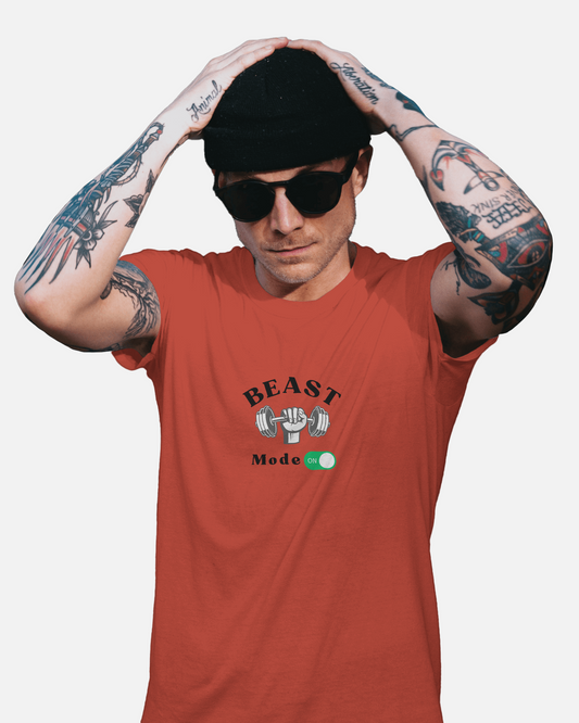 Men Classic Crew T-Shirt - Beast Mode On