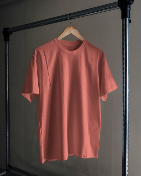 Men Classic Crew T-Shirt Coral