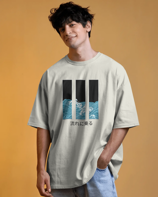 Unisex Oversized Classic T-Shirt - Go with the Flow
