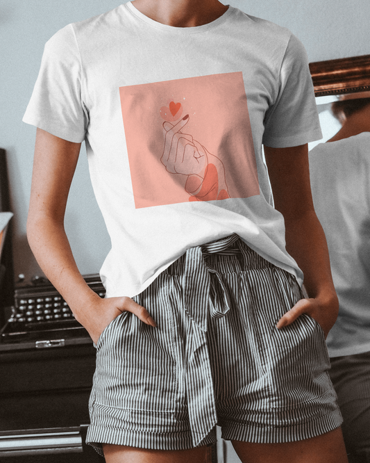 Women Basic T-Shirt - Korean Heart