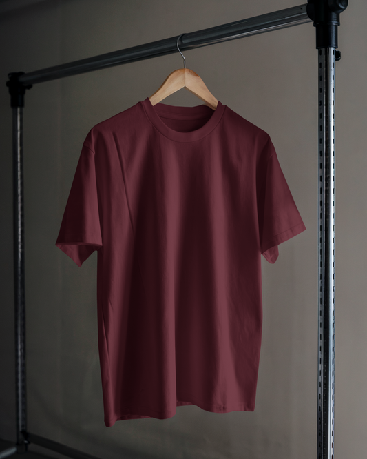 Men Classic Crew T-Shirt Maroon