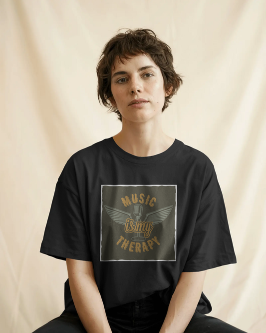 Unisex Oversized Standard T-Shirt - Music is my Therapy