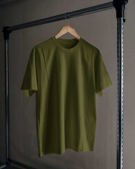 Men Classic Crew T-Shirt Olive Green