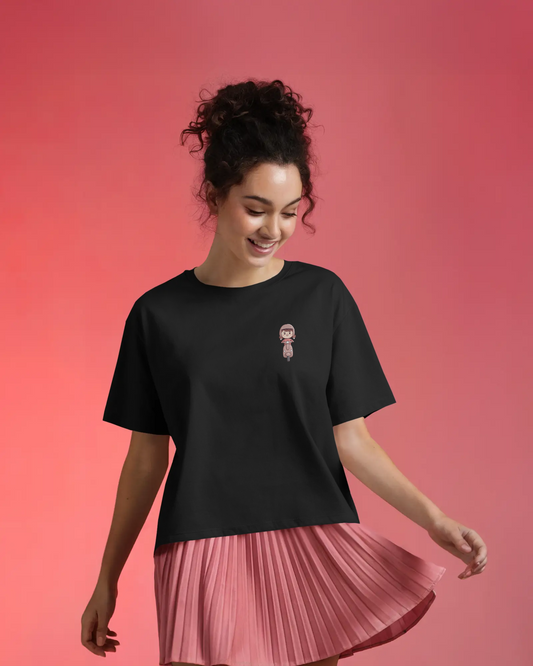 Women Basic T-Shirt - Girl on Scooty