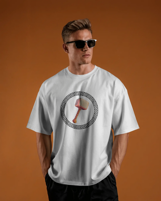 Unisex Oversized Classic T-Shirt - Thor Hammer